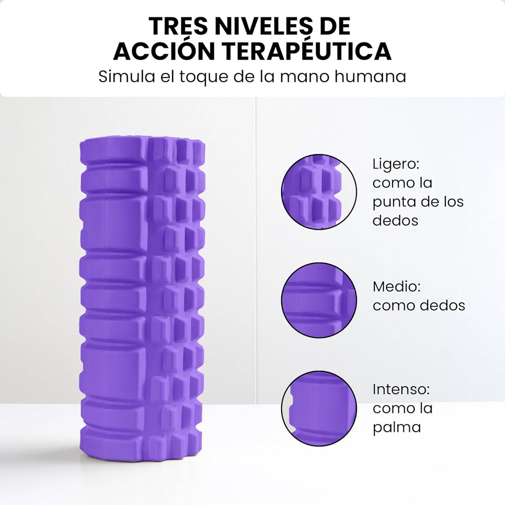 Rodillo de Masaje de Espuma Hueca – Rodillo para Relajar Músculos y Mejorar el Entrenamiento