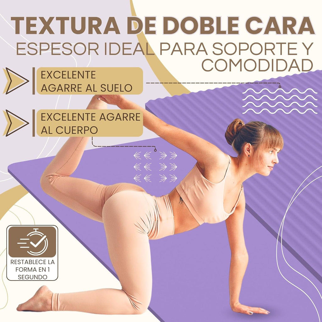 Esterilla de Yoga Antideslizante de Espuma EVA - Cómoda y Ligera, Ideal para Yoga, Pilates y Ejercicios de Gimnasio (4 mm de Grosor)