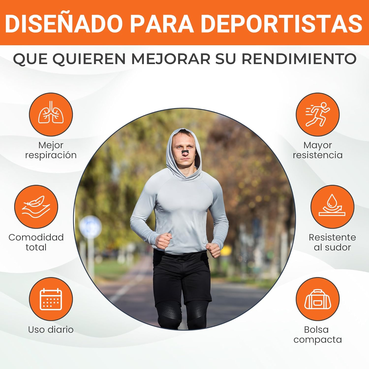 Kit Inicial de Dilatadores Nasales Antironquidos - Tiras Nasales Magnéticas para Mejorar la Respiración, el Sueño y el Rendimiento Deportivo