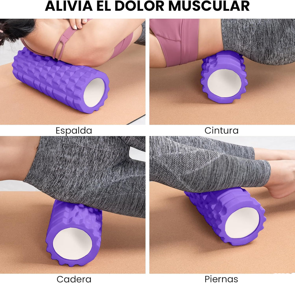 Rodillo de Masaje de Espuma Hueca – Rodillo para Relajar Músculos y Mejorar el Entrenamiento