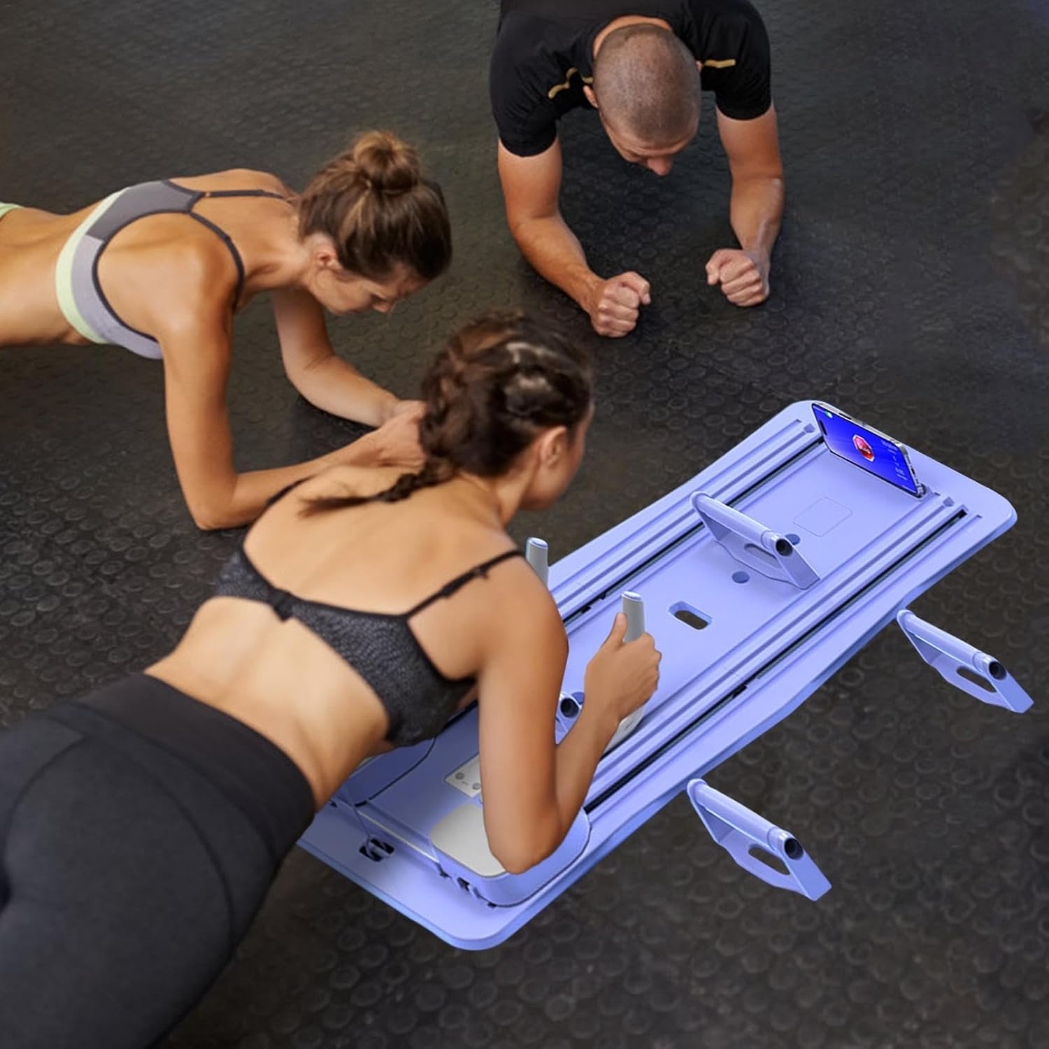 Tabla de Pilates Plegable - Entrenador de Cuerpo Completo con Rebote Automático, Ideal para Ejercicios Abdominales y de Tonificación General