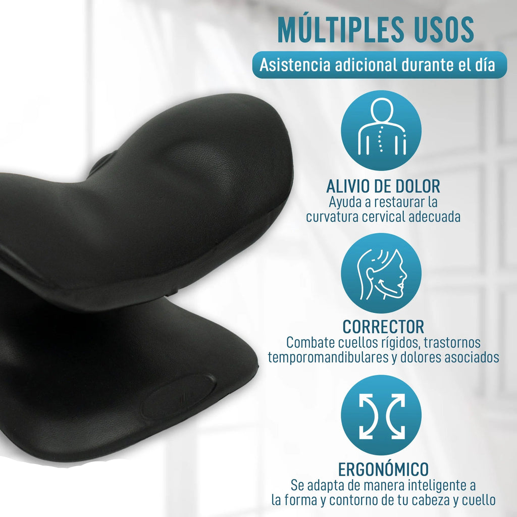 Relajante Cervical y de Hombros Eva – Dispositivo en Forma de C para Tracción Cervical, Alineación de la Columna y Masaje Terapéutico