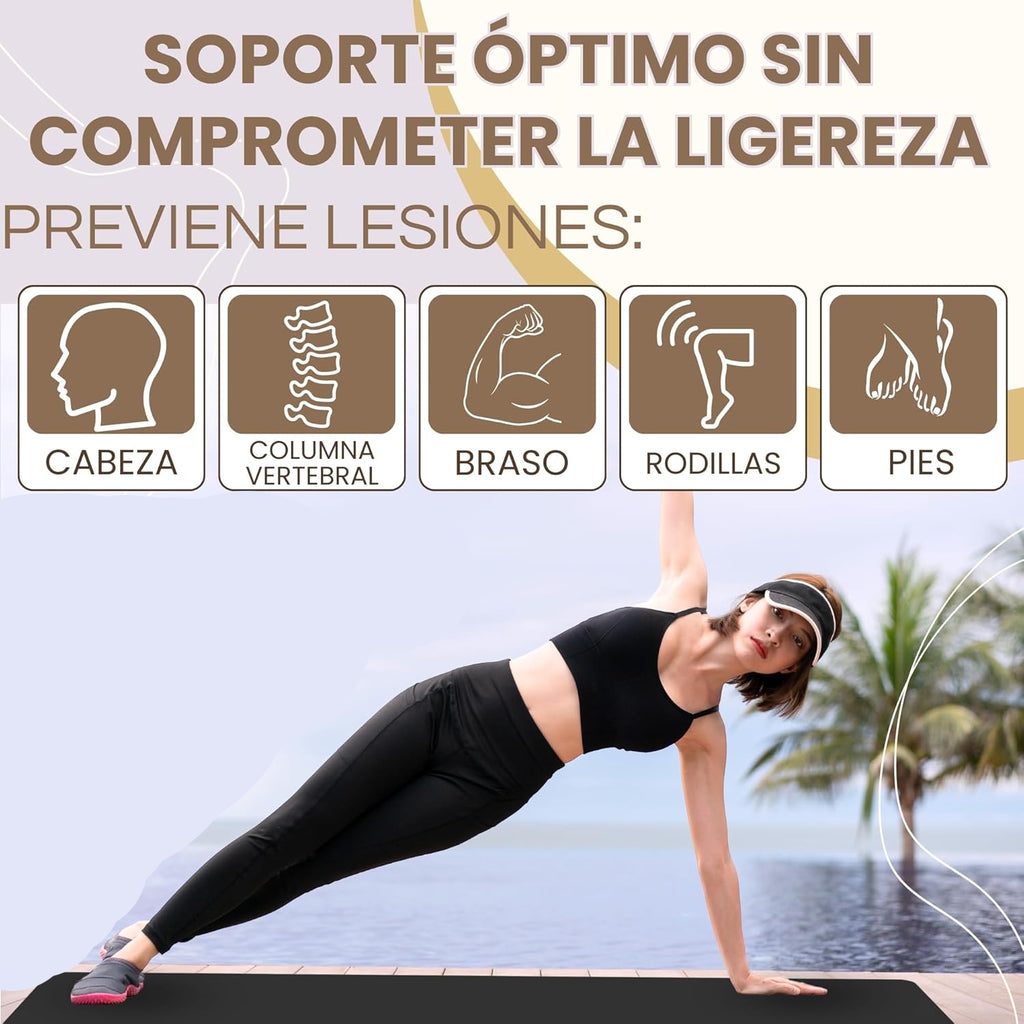 Esterilla de Yoga Antideslizante de Espuma EVA - Cómoda y Ligera, Ideal para Yoga, Pilates y Ejercicios de Gimnasio (4 mm de Grosor)