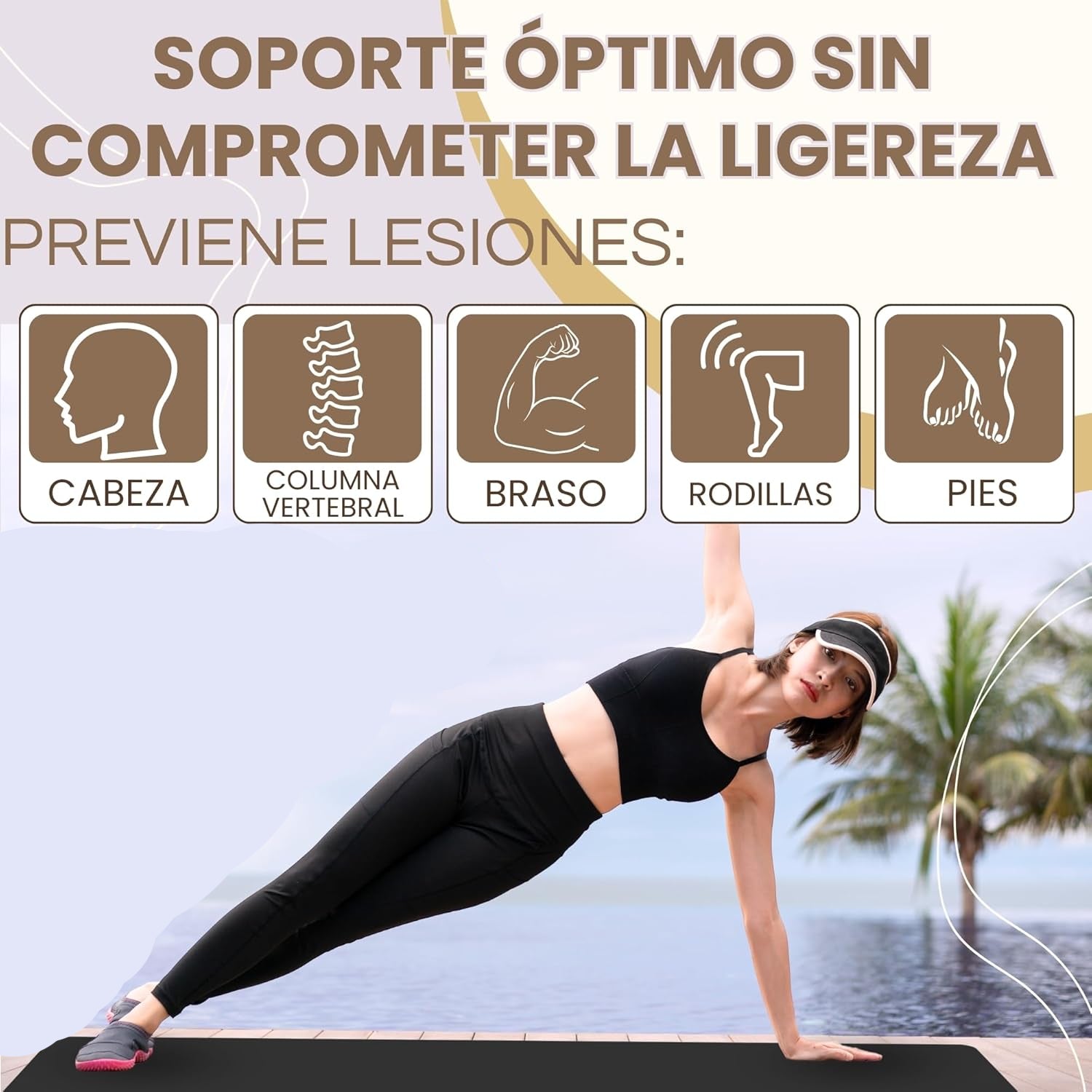 Esterilla de Yoga Antideslizante de Espuma EVA - Cómoda y Ligera, Ideal para Yoga, Pilates y Ejercicios de Gimnasio (4 mm de Grosor)