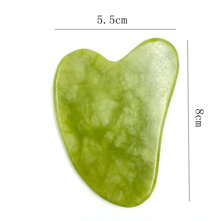 Rodillo Facial y Gua Sha de Jade Natural – Masajeador para Cara, Cuello y Cuerpo, Ideal para Lifting, Cuidado de Ojos y Relajación Spa