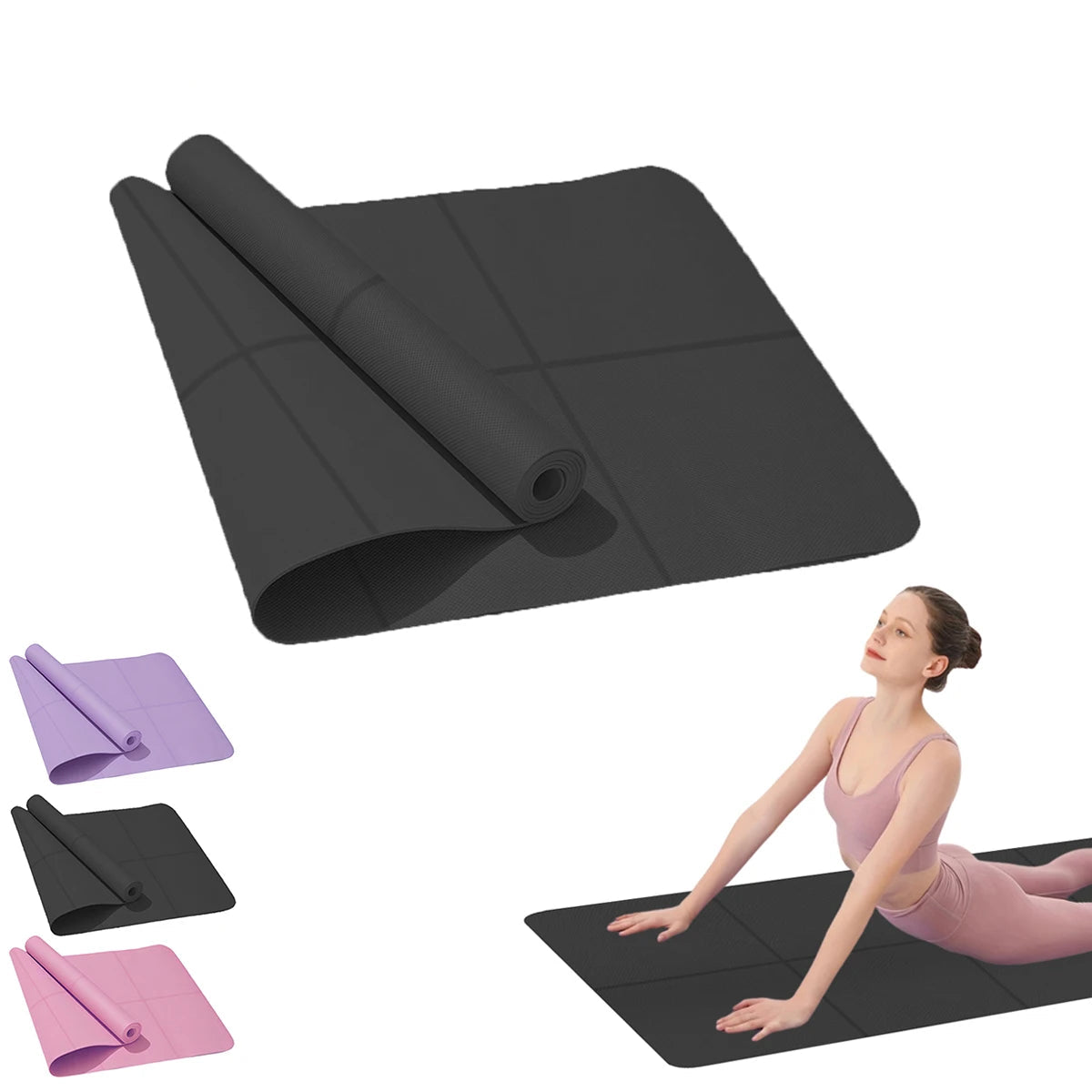 Esterilla de Yoga Antideslizante de Espuma EVA - Cómoda y Ligera, Ideal para Yoga, Pilates y Ejercicios de Gimnasio (4 mm de Grosor)
